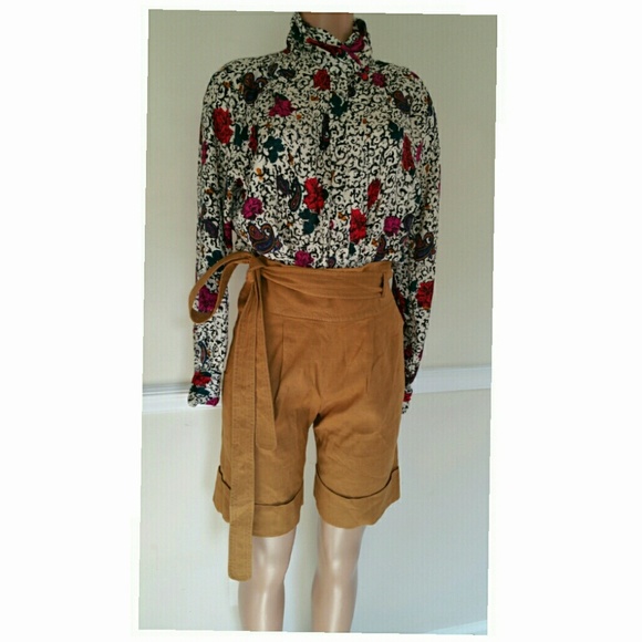 Authentic Chloe Linen Shorts in Camel,All Products : American Fashion Style Bags On Sale